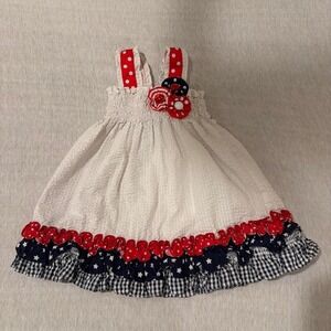 Rare Edition fourth of july baby girl dress 6-9 months